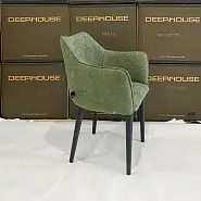 Стул Moscow Denis Simachev for DH зеленая ткань ножки черные - 9
