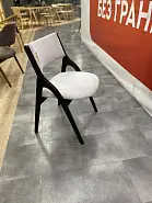 Outlet! Стул Кардифф пепельная ткань массив бука (темный орех) - 3