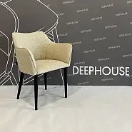 Стул Moscow Denis Simachev for DH бежевая ткань букле ножки черные - 9
