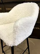 Стул барный Белладжио белый экомех ножки черные - 23