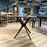 Cтол Олсен круглый 95 см массив дуба тон терра - 6