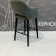 Стул барный Мартин Нью темно-серая ткань ножки черные - 11