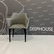 Стул Moscow Denis Simachev for DH серая ткань букле ножки черные - 8
