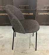 Стул Дижон серо-бежевая ткань ножки черные - 9