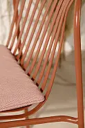 Стул Сансони металлический тон коралловый подушка коралловая - 18