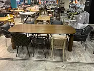 Стол Манхэттен 240*100 см дуб ножки прямые тон терра - 4