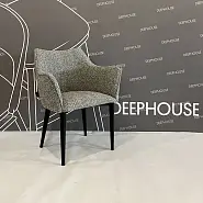Стул Moscow Denis Simachev for DH серая ткань букле ножки черные - 9